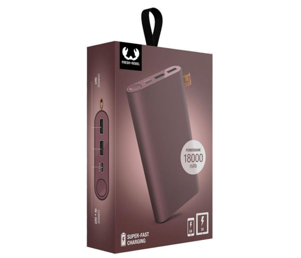 Fresh N Rebel Power Bank 18000 mAh Deep Mauve 214940 - 1068489 - zdjęcie 2
